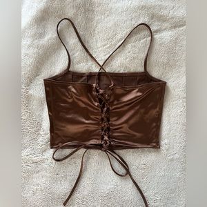 H&M satin crop top
